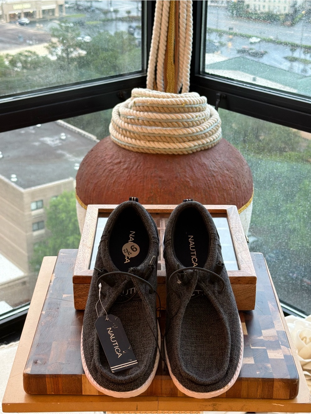 Nautica Men's Charcoal Gray Slip-On Casual Shoes